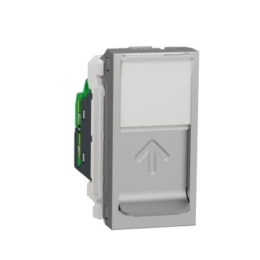 Unica - Zásuvka dátová 1xRJ45 Kat.6 FTP, 1M, Aluminium