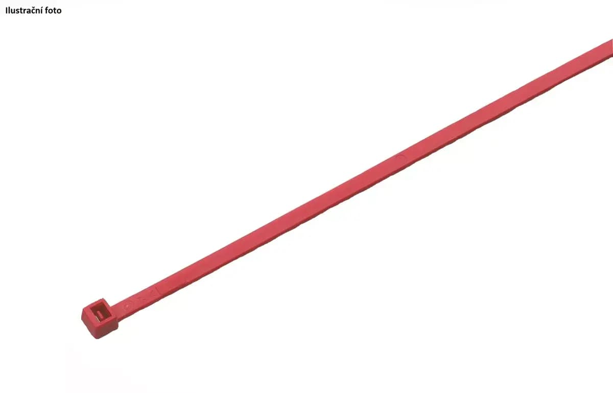 Vázací páska červená 280 x 4,5 mm (100 ks)