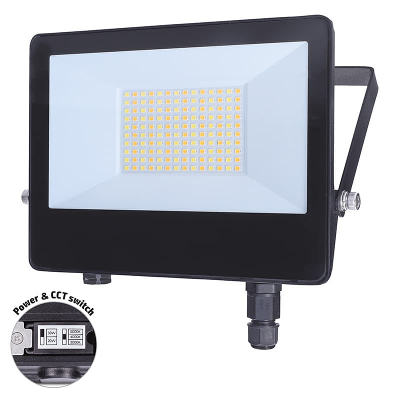 Solight LED reflektor TOP, 50W, max. 6500lm, 3CCT, voliteľný výkon 100/60%, IP65, rýchloko