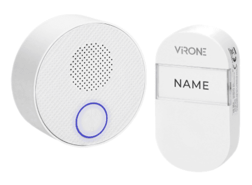 Batériový bezdrátový zvonček VIRONE SONUS AC DB-2 100m, IP44, 38 zvonení