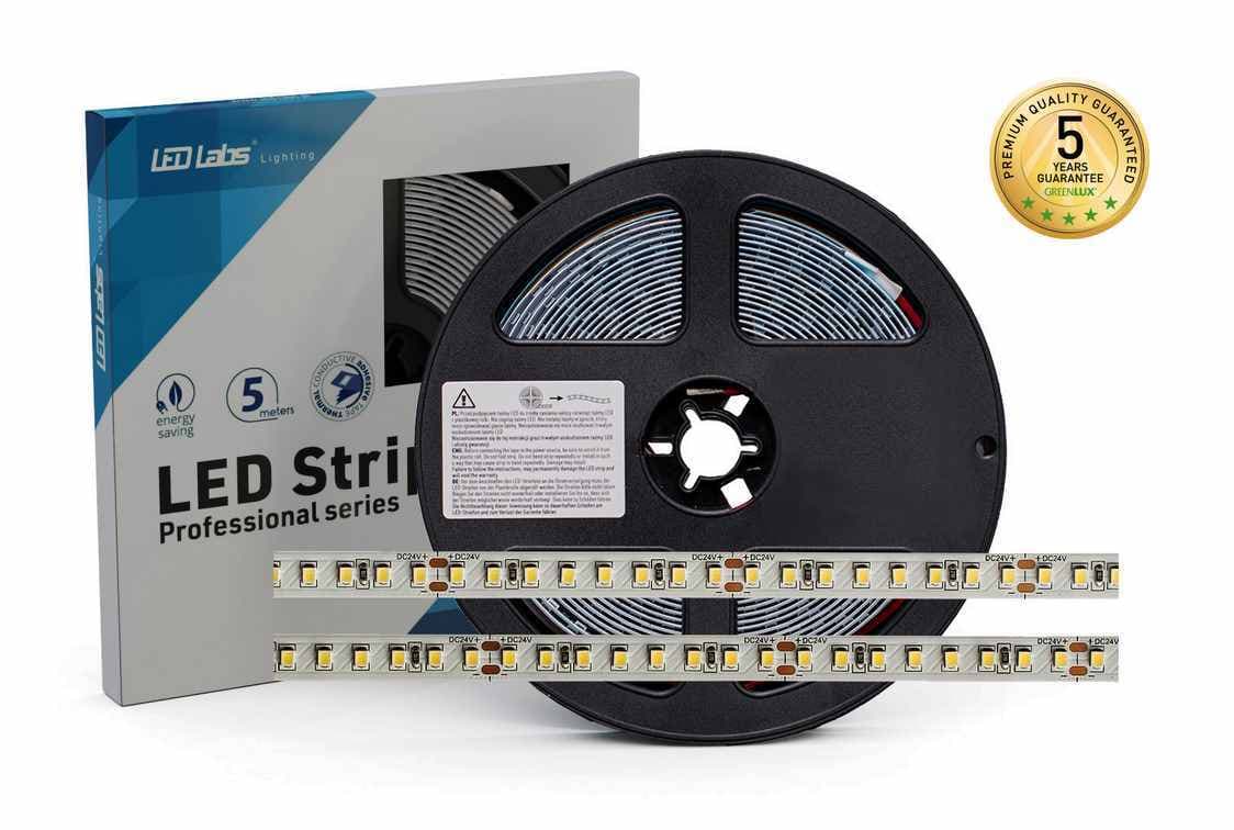 LED STRIP 128LED/12W/m IP20 CW 24V 5m (*5m=1pcs) 1553 lm/m - LED pásek