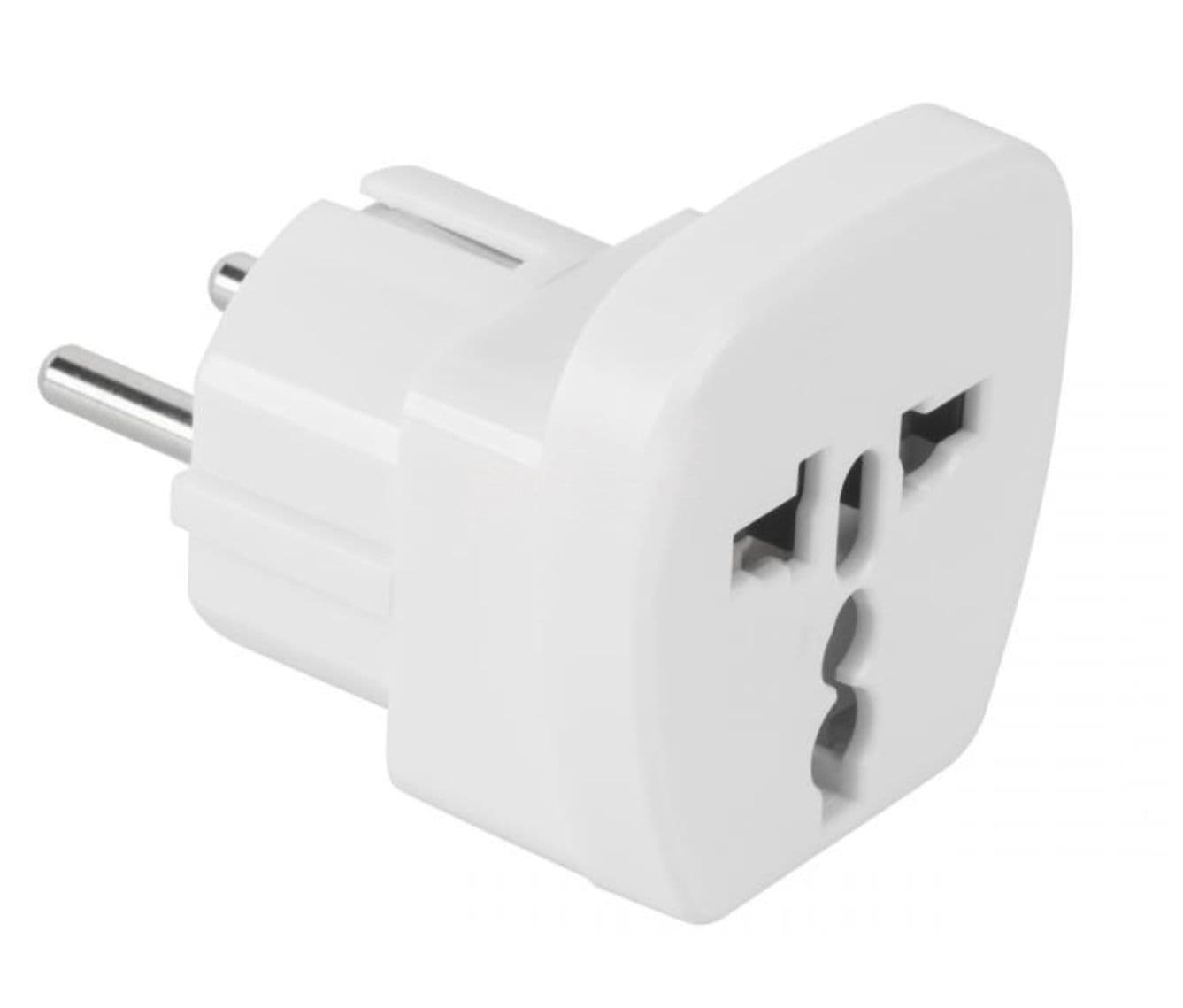 Redukcia sieťová SK/UK-3pin +zem 230V biela