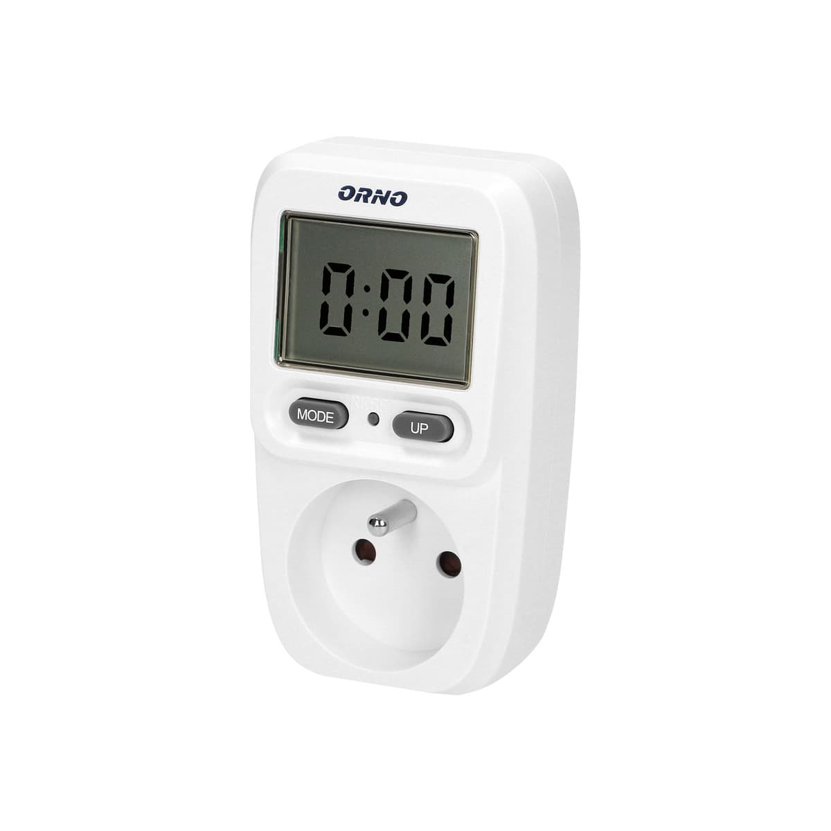 Merač elektrickej spotreby do zásuvky s LCD displejom a nastaviteľnou cenou (ORNO)