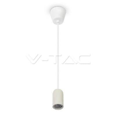 Závesné jednoduché svietidlo Cocrete E27 biele VT-7668 (V-TAC)