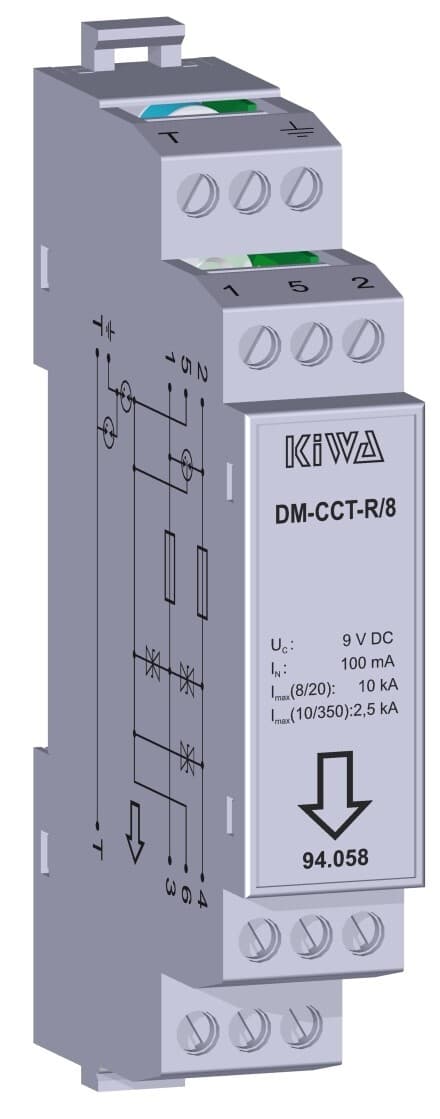 Prepäťová ochrana pre dátové vstupy DM-CCT-R/8V/100mA (KIWA)