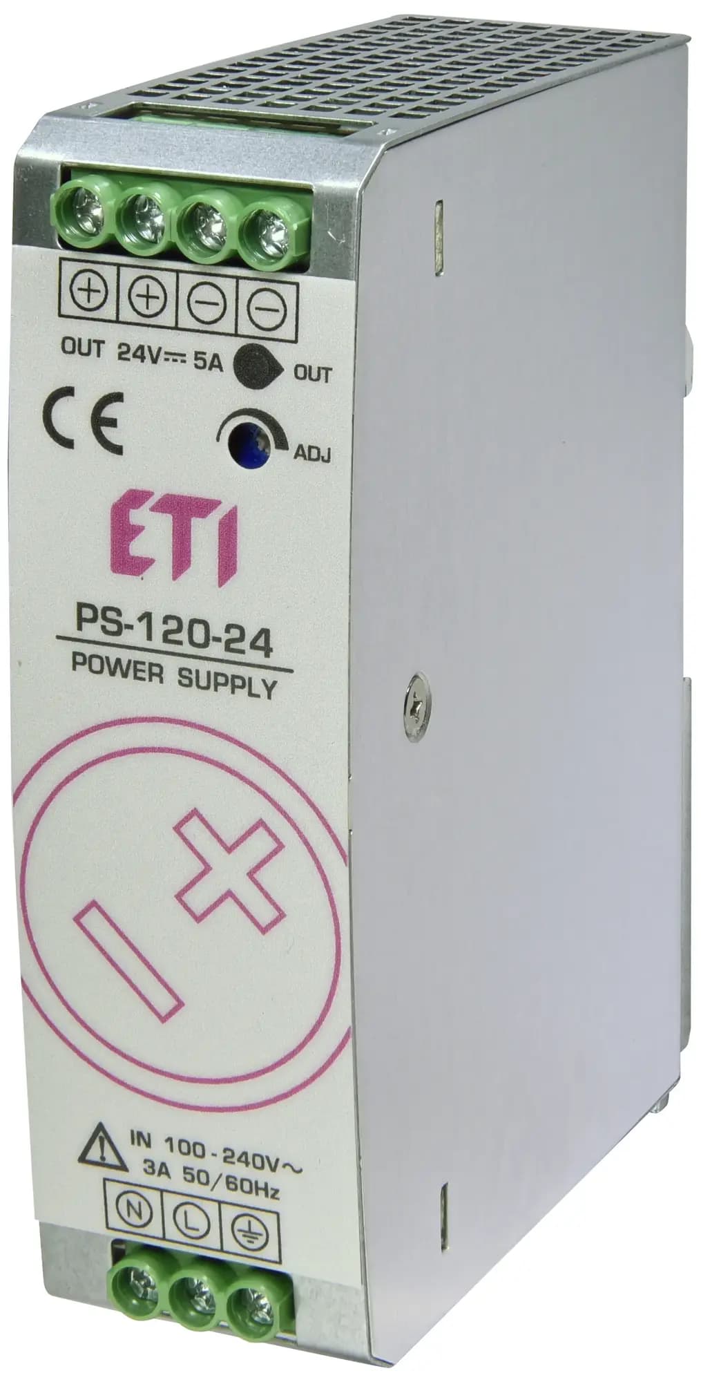 Napájací zdroj PS-120-24 na DIN 24V DC 120W (ETI)