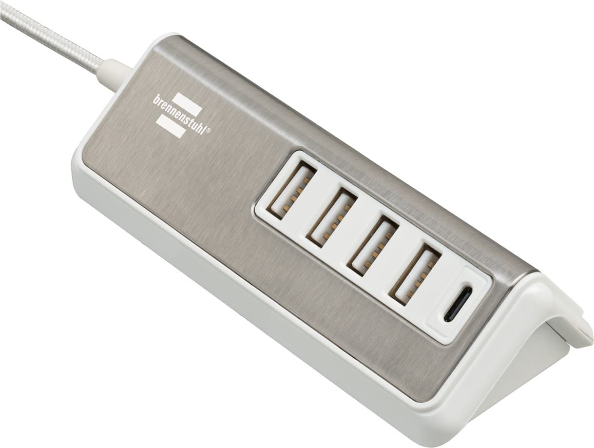 brennenstuhl®estilo USB multi nabíjačka s 1,5 m textilným káblom 4x USB nab (Brennenstuhl)