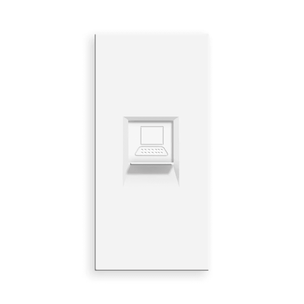 Revolo Touch internetový polmodul LAN RJ45 Cat.6 - Biely
