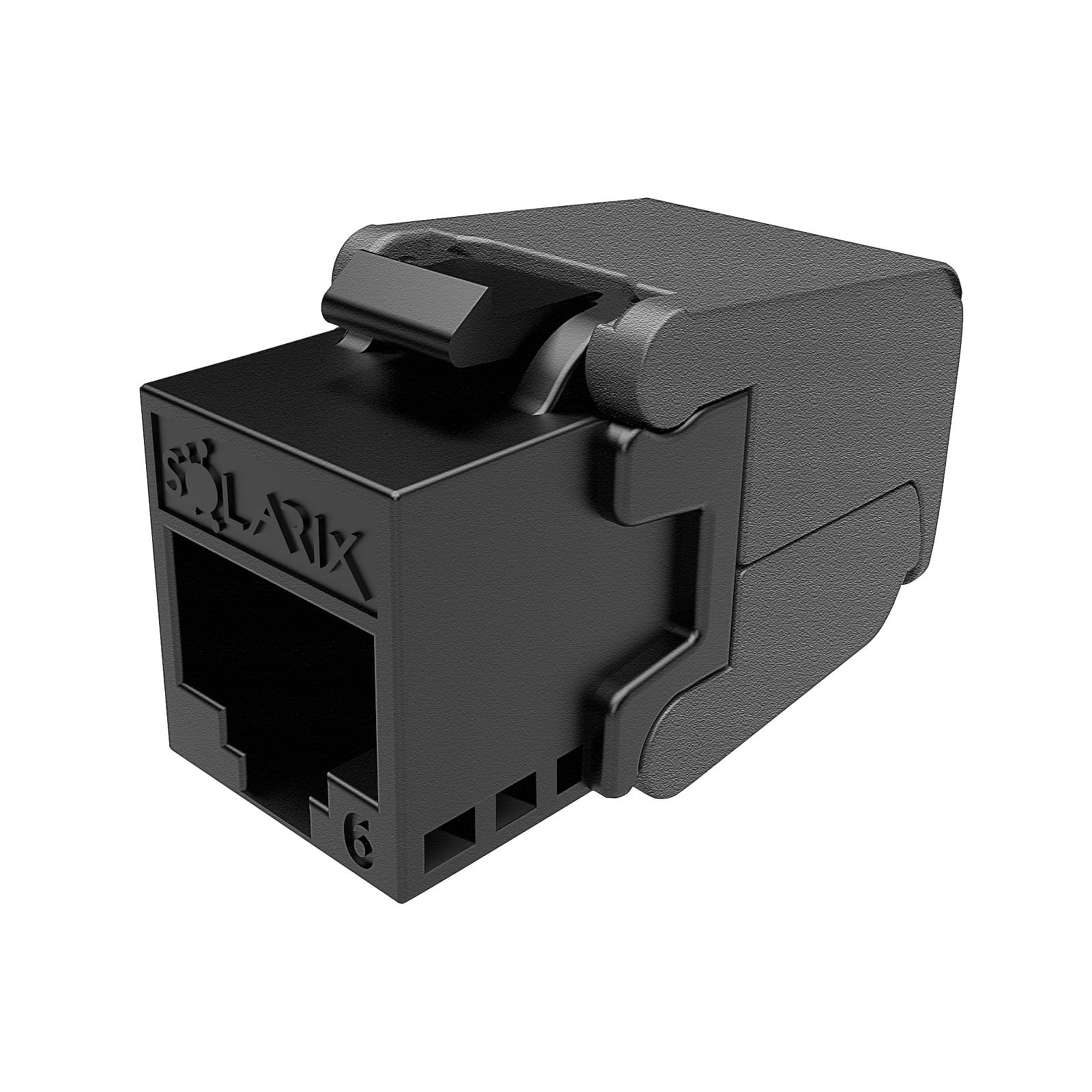 Zásuvka dátová RJ45 samorezný keystone CAT6 UTP RJ45 čierny SXKJ-6-UTP-BK-SA (SOLARIX)