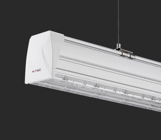 Lineárne LED svietidlo závesné 90° HL 50W, 4000K, 8000lm, komplet, biele VT-4551D (V-TAC)