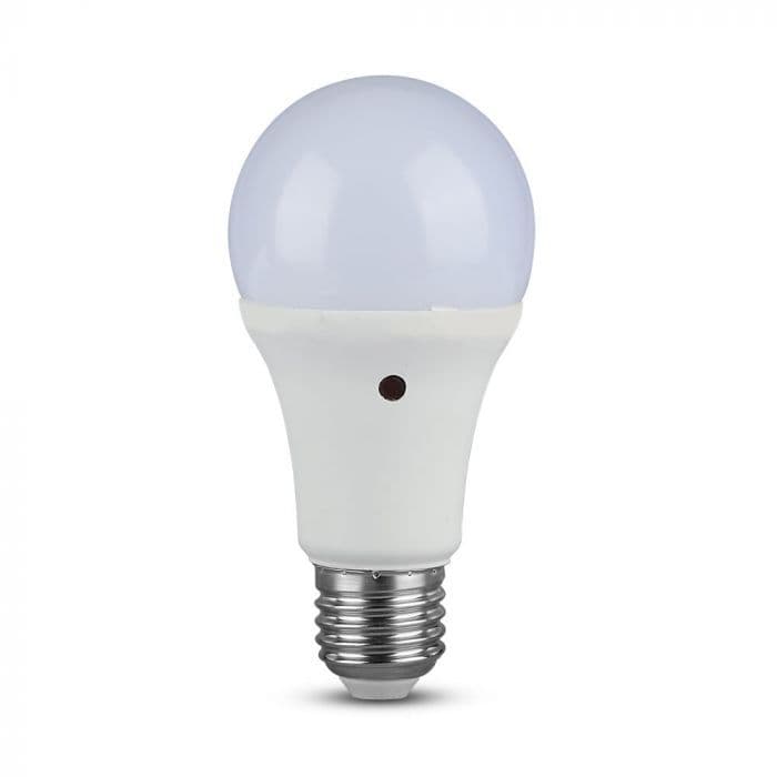 Žiarovka LED so súmr. senzorom E27 9W, 6000K, 806lm, A60 VT-2016 (V-TAC)