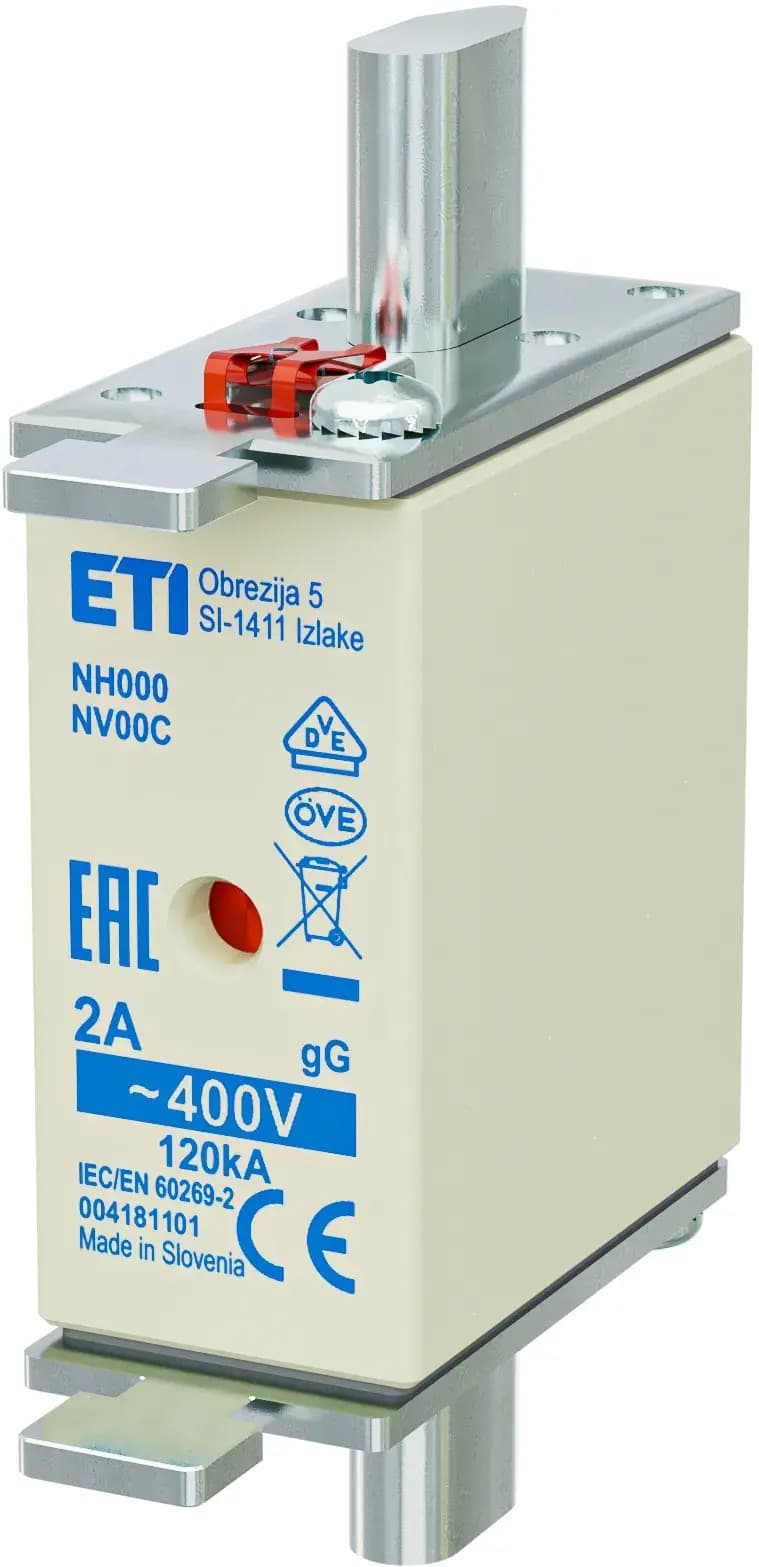 Nožová poistka NV/NH 00C 2A gL/gG 400V KOMBI (ETI)