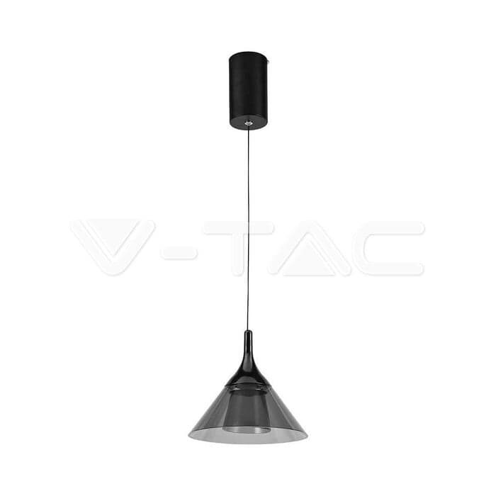 Dizajnové LED závesné svietidlo 9W 3000K 1000lm (19,5*17,5*100CM) čierna VT-7831 (V-TAC)