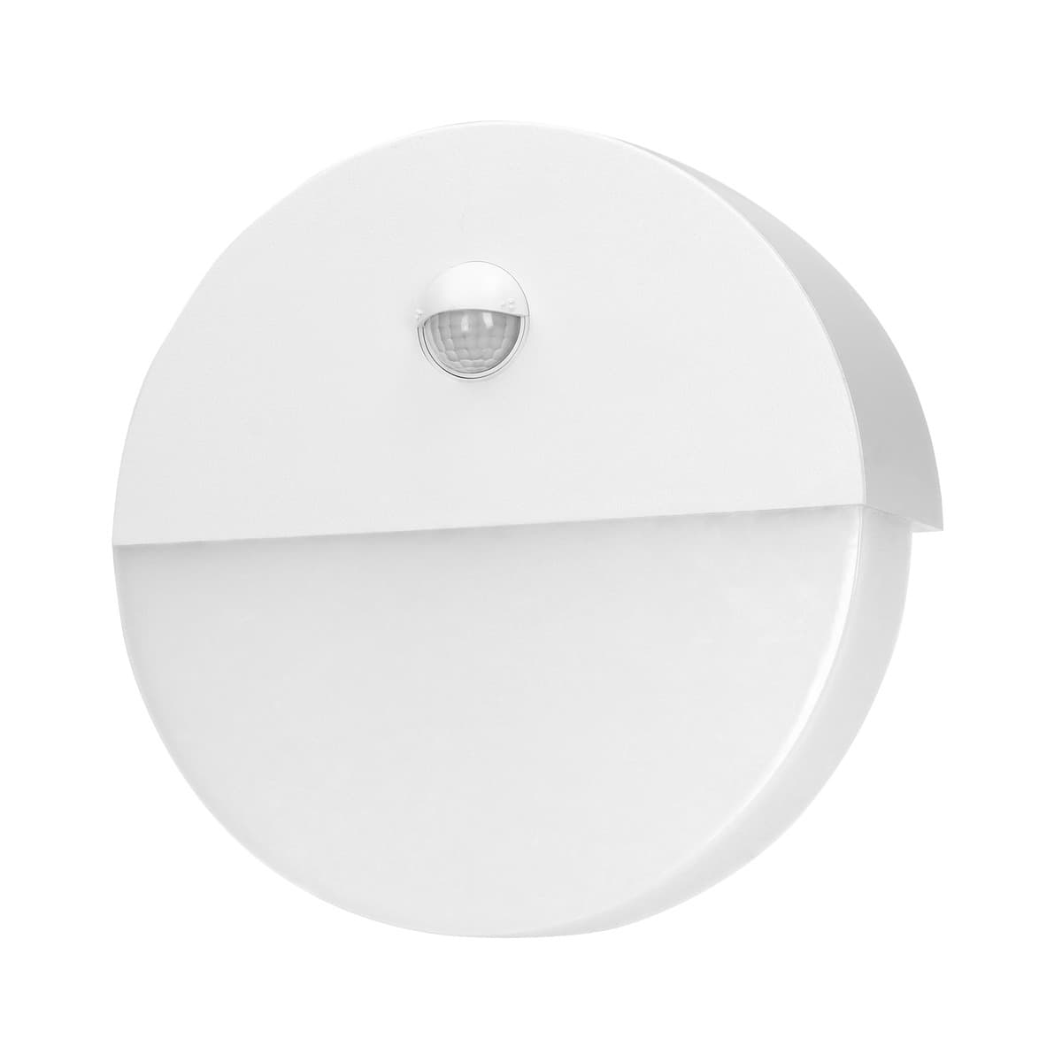 Záhradné nástenné LED svietidlo so senzorom HALIT 10W, 4000K, 800lm, IP65, biela (ORNO)