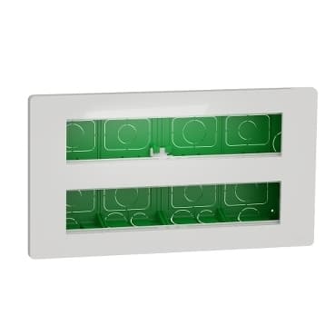 Unica System+ - Centrálna jednotka 2x10 modulov zapustená, Biela Antibakteriálna