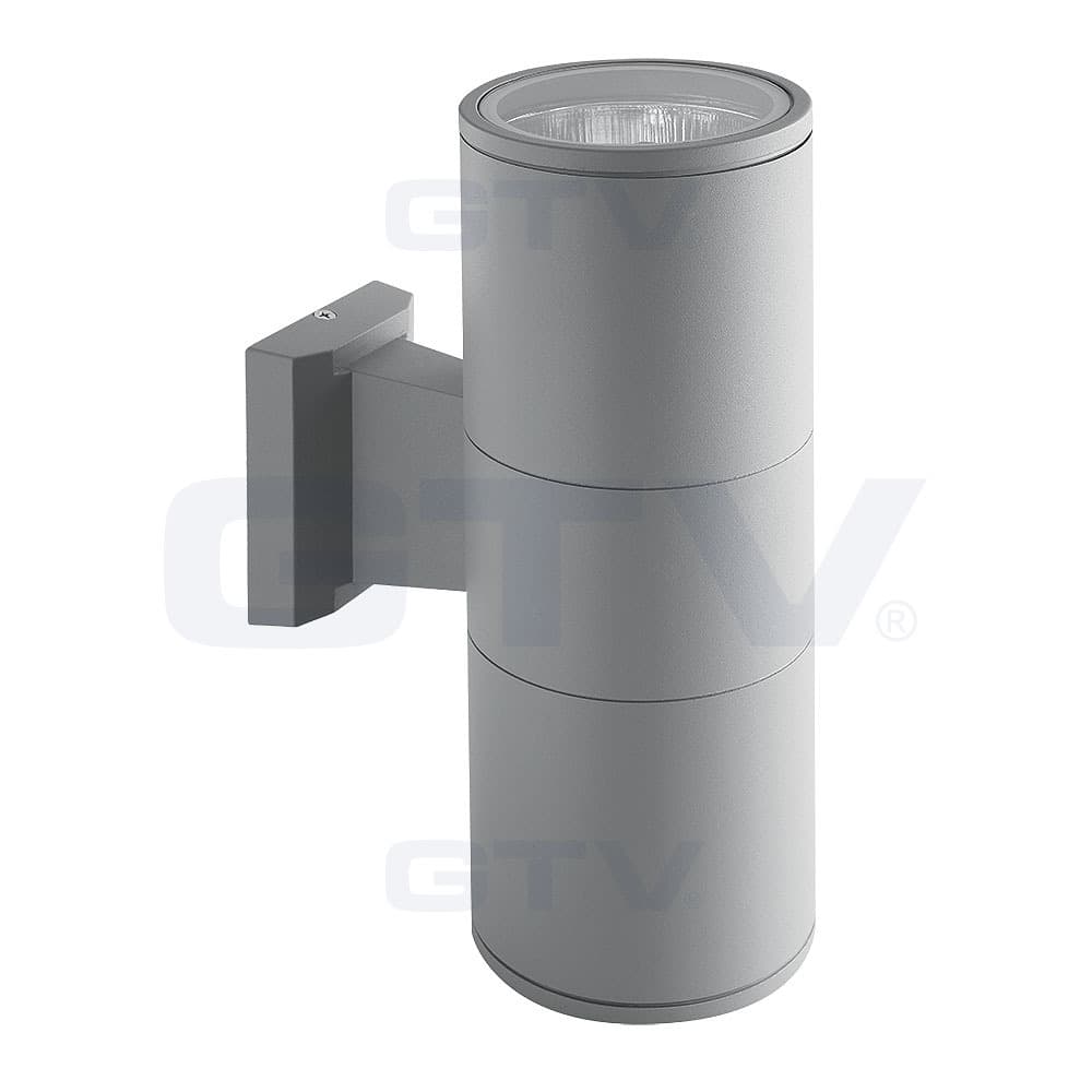 Svietidlo E27 2x40W, IP54, Al-sivá, VS-F, 300x105x199, BALEO 2 (GTV)