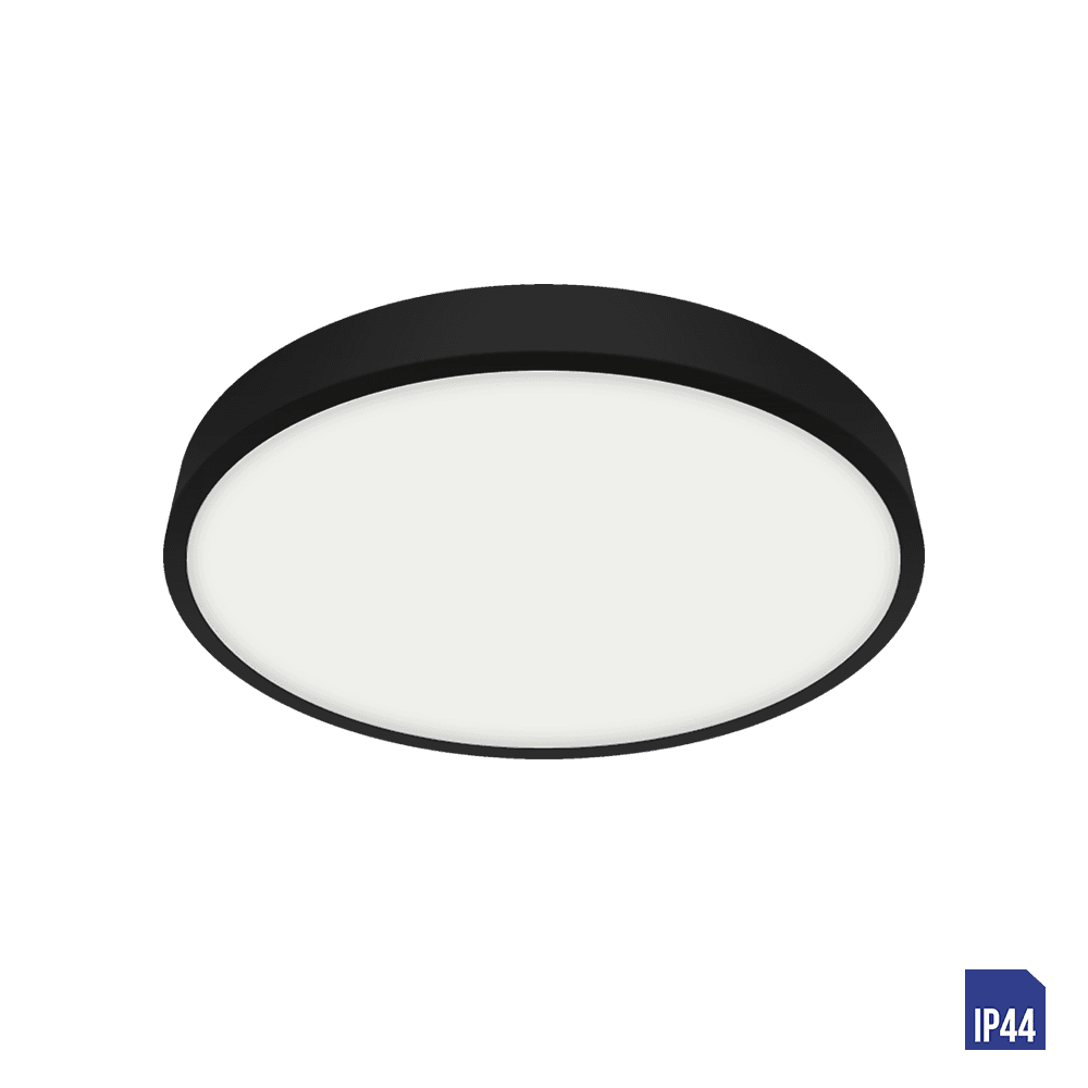 Svietidlo prisadené LENYS III RD 12W LED 4000K IP44 čierna (Luxera)