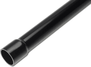 Rúrka/trubka pevná UPRMS 20 PVC BK 1250N s hrdlom, UV stab. čierna 3m, (UNIVOLT)
