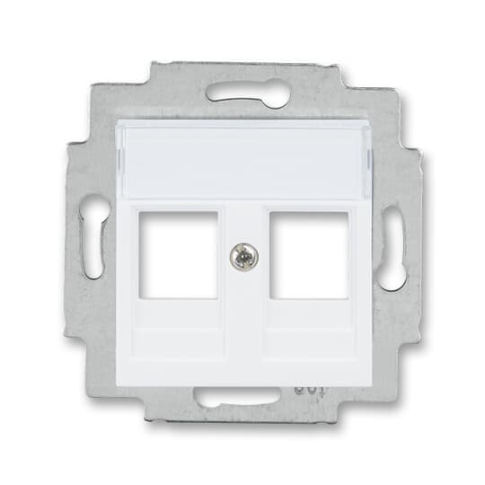 Kryt zásuvky dát. 2xRJ45 modul.jack biela Levit (ABB)
