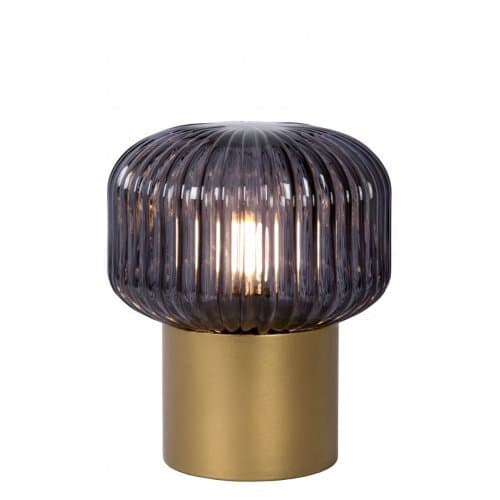 LUCIDE JANY Table lamp E14/40W Matt Gold/Smoke glass stolní lampa (Fulgur)