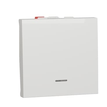 Unica - Tlačidlo s orientačnou kontrolkou radenie 1/0So, 2M, Biele
