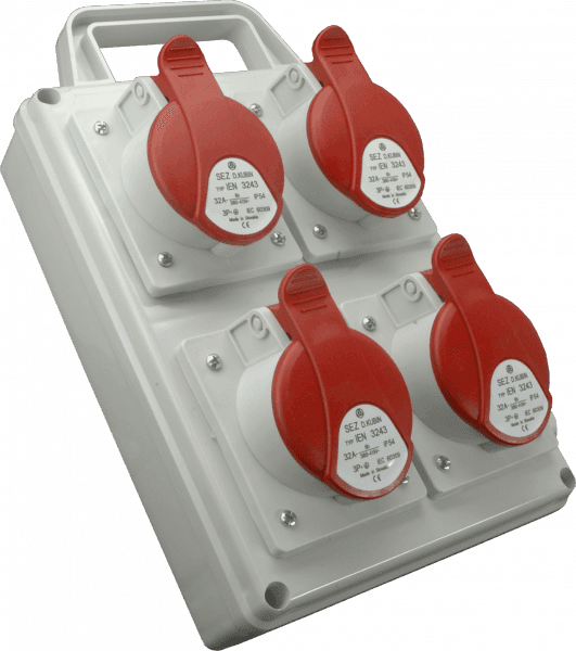 Rozvodnica 4x16A/400V/5P neistená držiak IP44 - ROS 1601 D (SEZ DK)