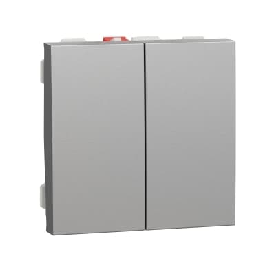 Unica - Prepínač sériový radenie 5, Aluminium