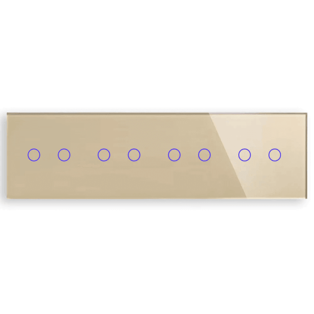 Revolo Touch štvoritý sklenený panel C2/C2/C2/C2-005 - Zlatý