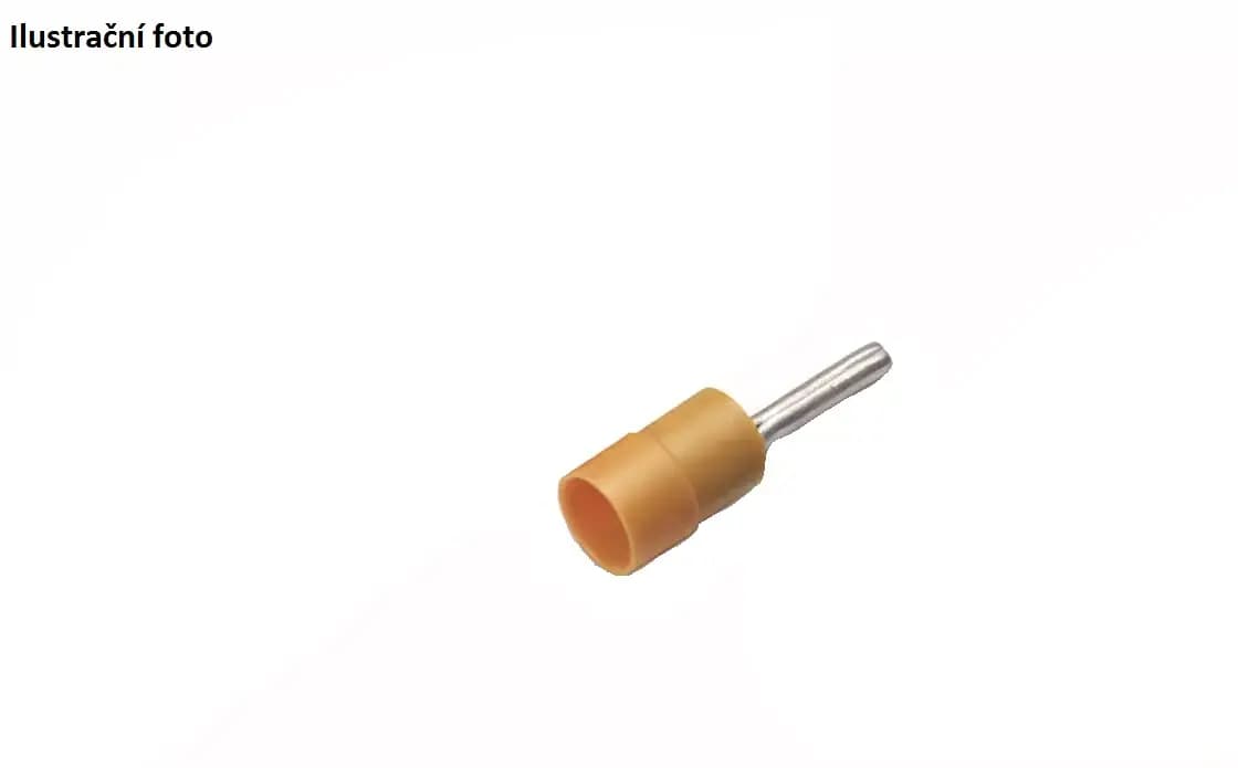 Izolovaný kolík Cu 4-6/11 mm, žlutý (100 ks)