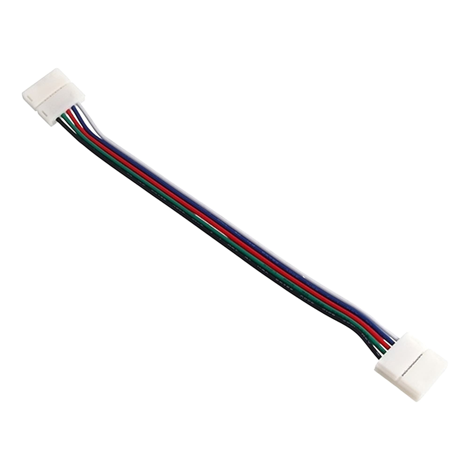 Double-sided connector for quick assembly (quick-connector) of multicolour RGBW LED strips