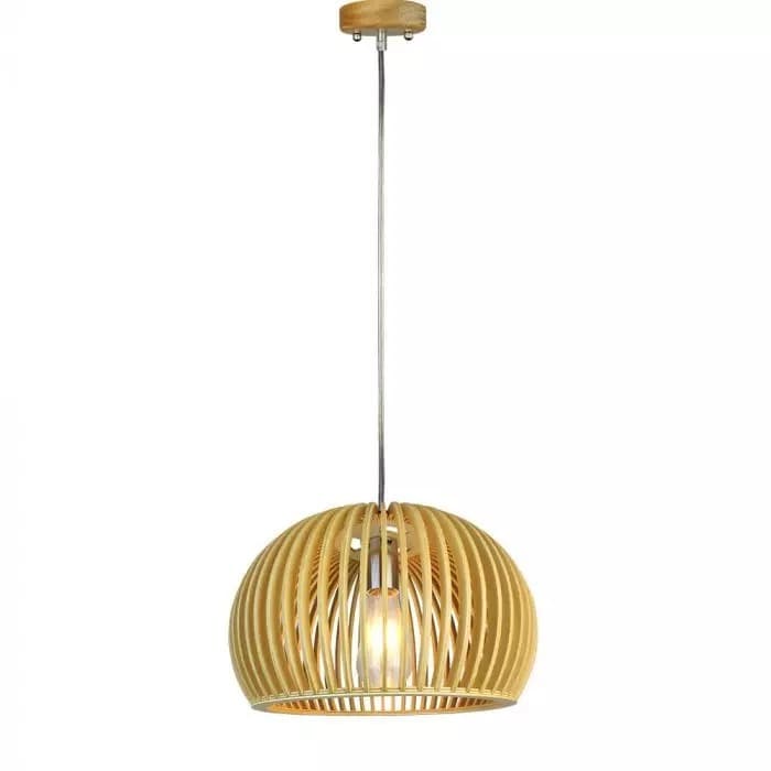 Závesné svietidlo Wood okrúhle E27 prírodné VT-3200 (V-TAC)