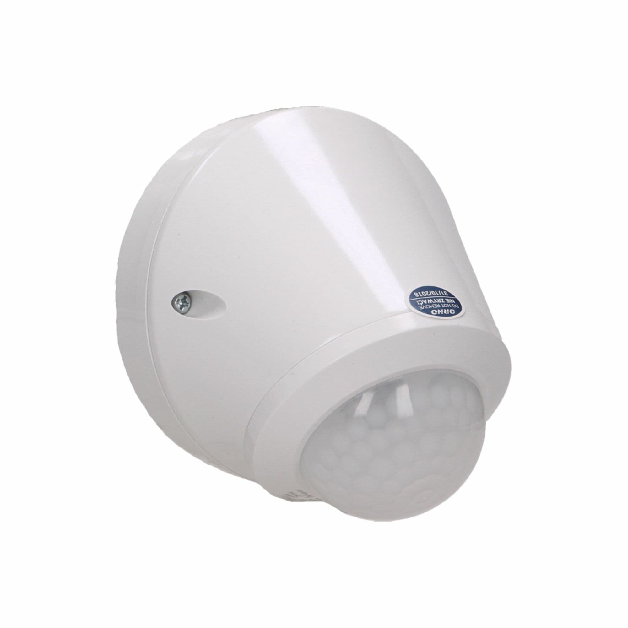 Pohybový senzor 180/360°, IP65, nástenný, 1200W, biely