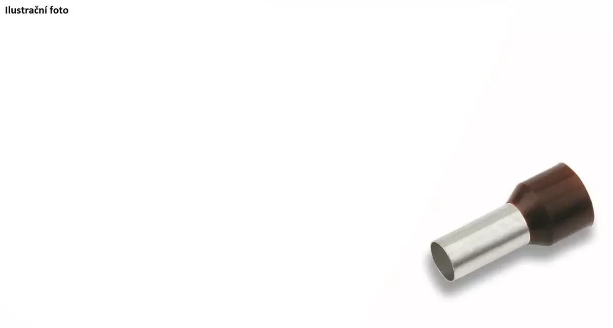 Izolovaná dutinka Cu 10/12 mm, hnědá (500 ks)
