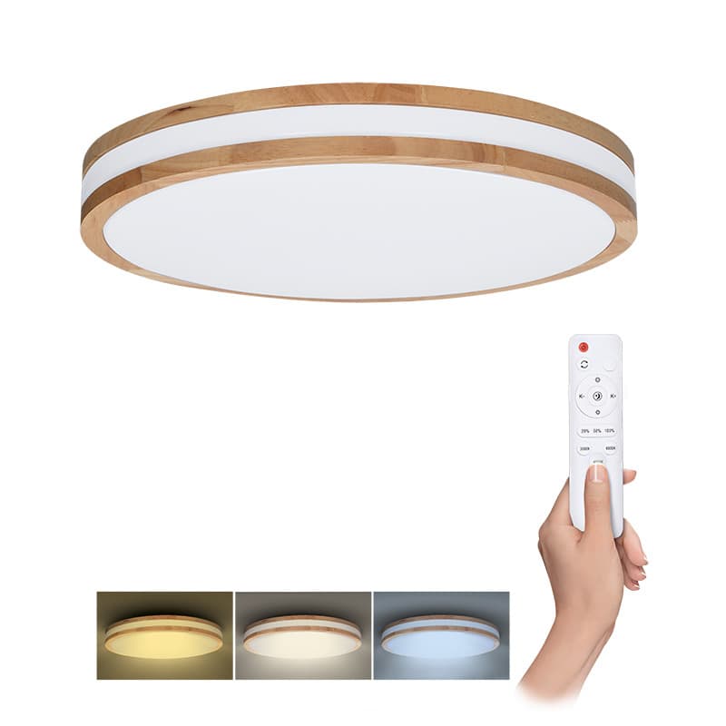 Solight LED osvetlenie s diaľkovým ovládačom Woody, 48W, 3360lm, 38cm, zmena chromatickost