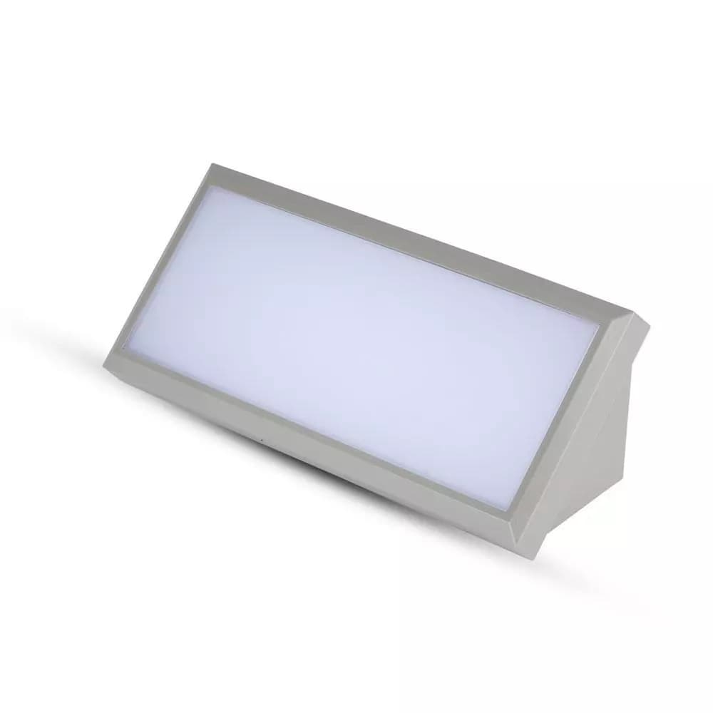 Záhradné LED nástenné svietidlo Soft M 12W, 6400K, 600lm, IP65, sivé VT-8054 (V-TAC)