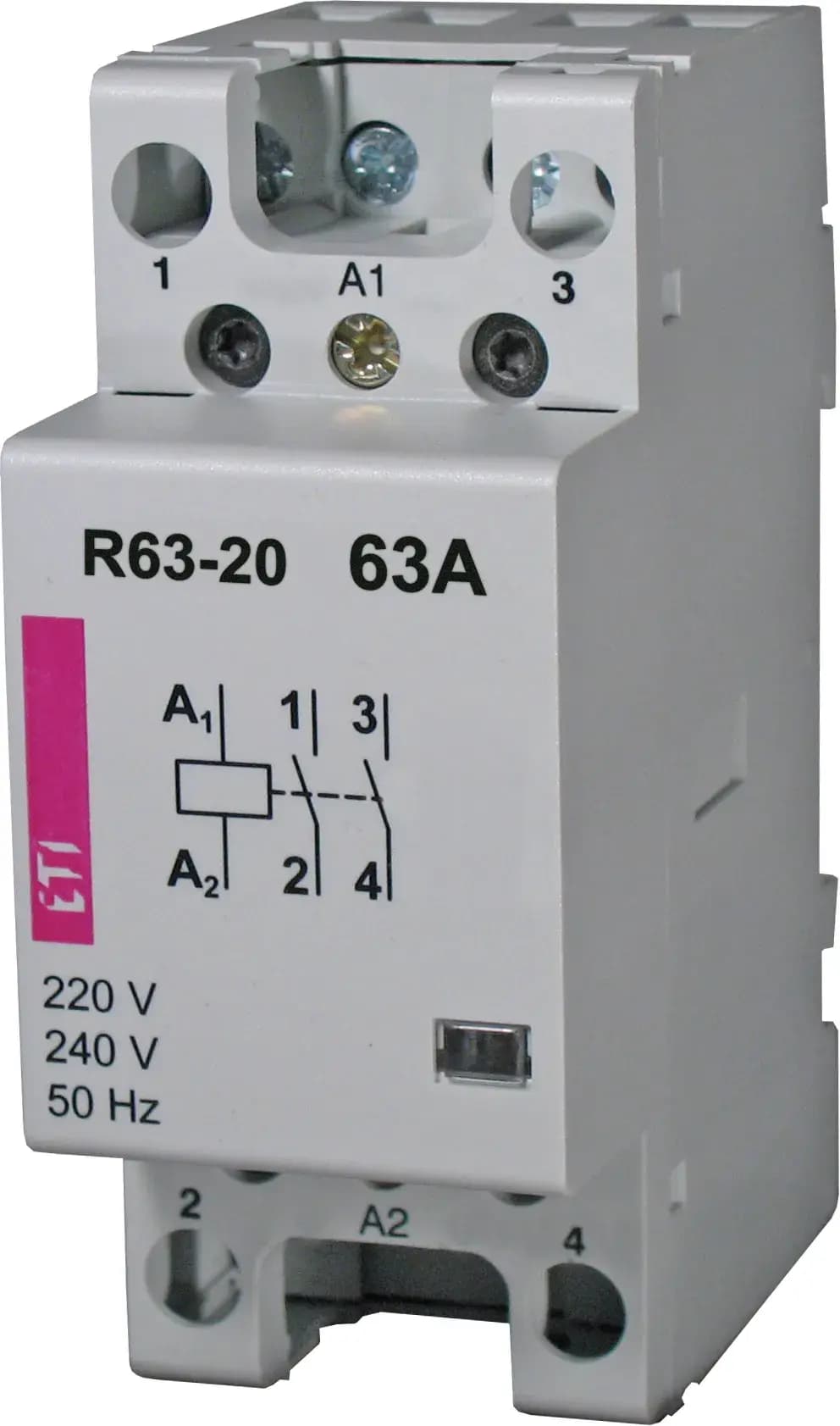 Stýkač modulárny R 63-02 230V AC 2NC (ETI)