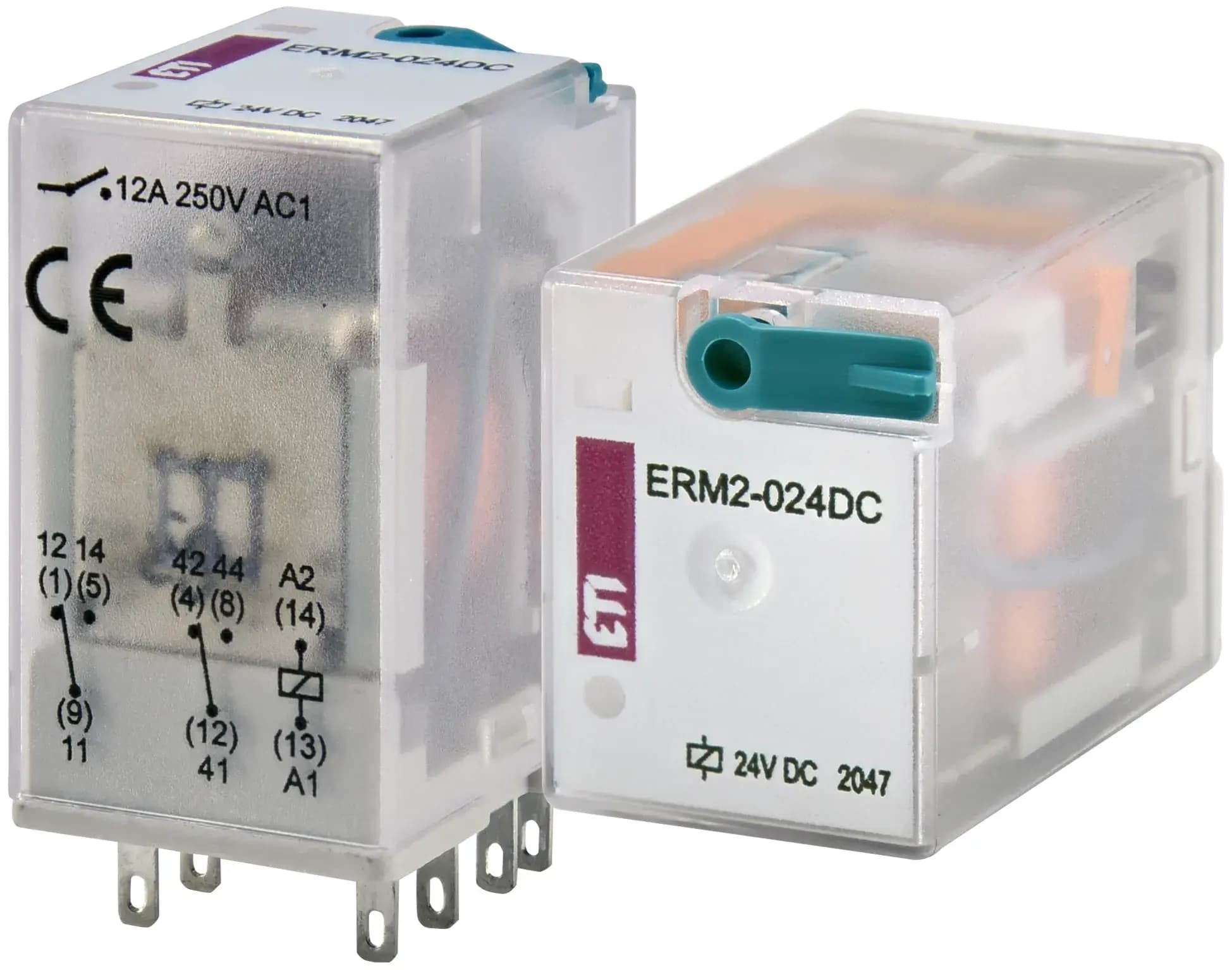 Päticové relé ERM2-024DC 24V DC, 12A, 2CO (ETI)