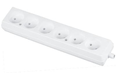 6-way plug-in socket without grounding