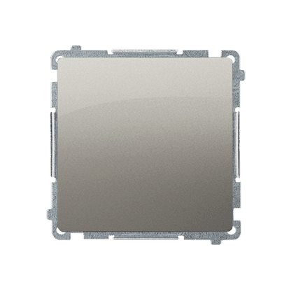 Tlačidlo (1/0) 10AX/250V (PS) satén metal. SIMON Basic (simon)