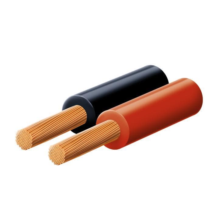 Reprokábel, červeno-čierny, 2x1mm, 100m/kotúč