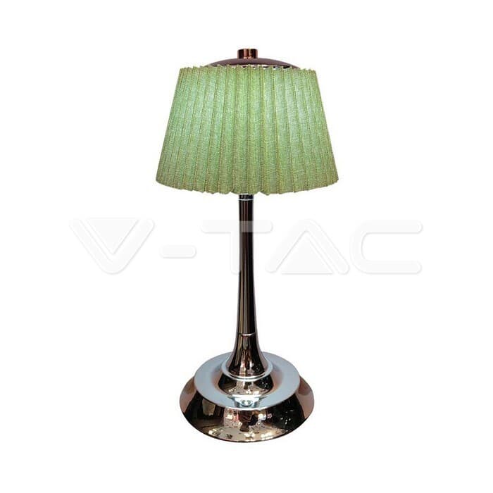 1,5W LED stolová lampa 3v1 chróm + svetlo zelená VT-7968 (V-TAC)