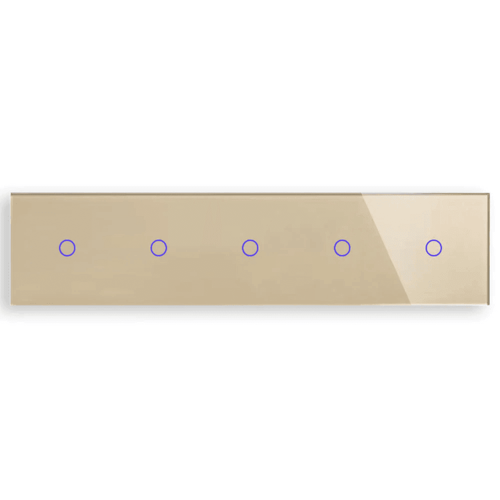 Revolo Touch päťnásobný sklenený panel C1/C1/C1/C1/C1-005 - Zlatý
