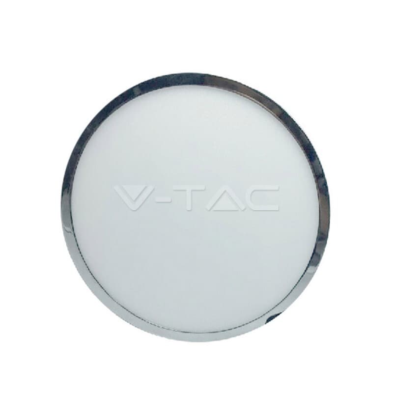 Svietidlo LED 6W, 4500K, 420lm, IP20, 120°, Al-chróm, KTS-LP, O90, VT-605CH (V-TAC)