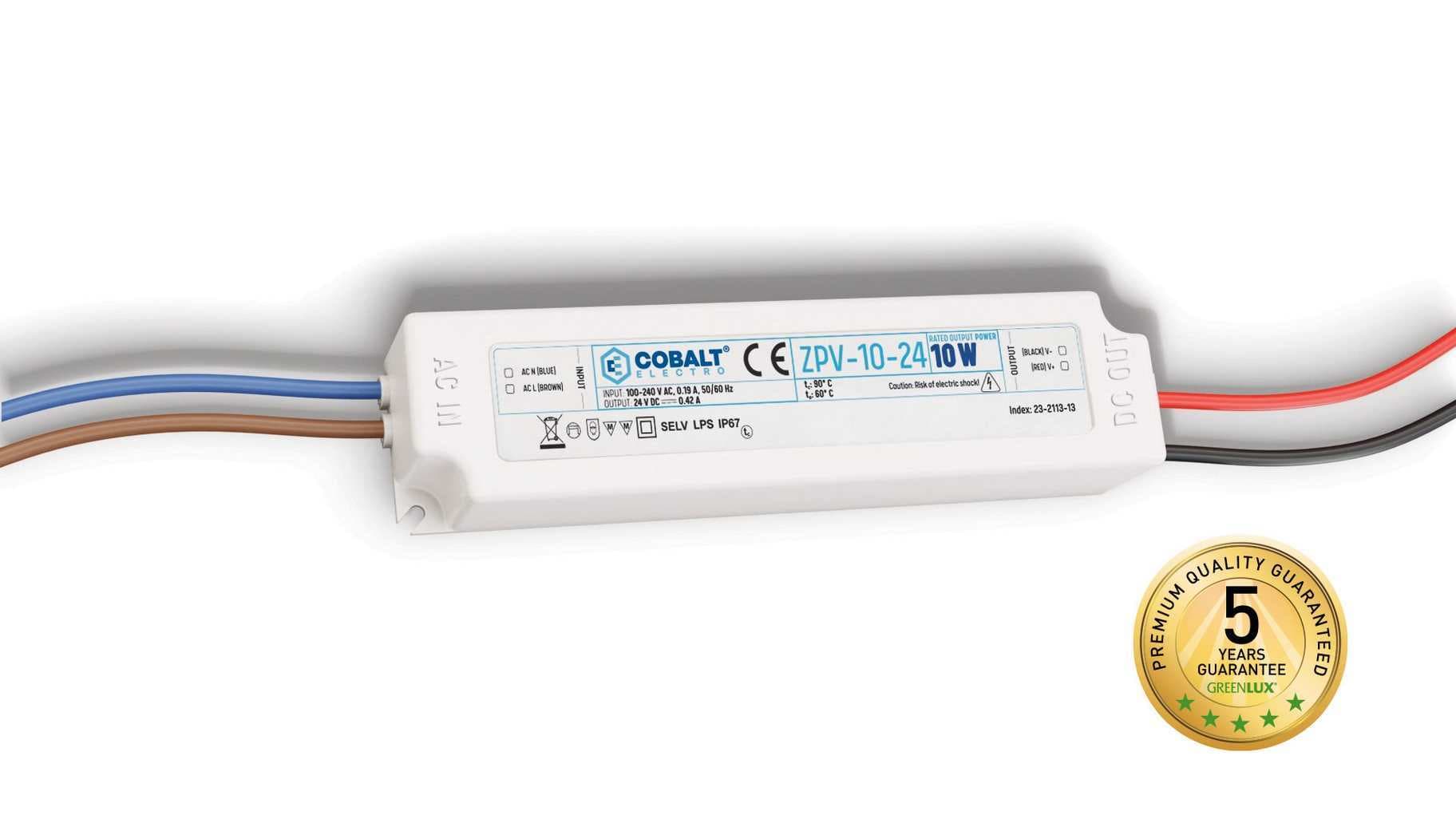 DRIVER 10W/P IP67 24V (ZPV-10-24) - LED driver