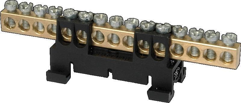 Mostík prepojovací 16mm2, 15-pól. DIN15 (63A/660V) čierna - 15/C (SEZ DK)