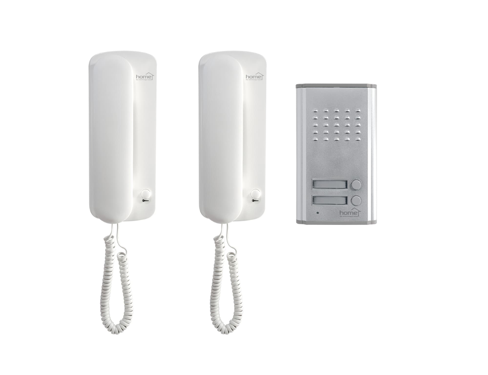 Telefón domáci 2x + 1x komunikátor DP 012 biela/strieborná (SOMOGYI)
