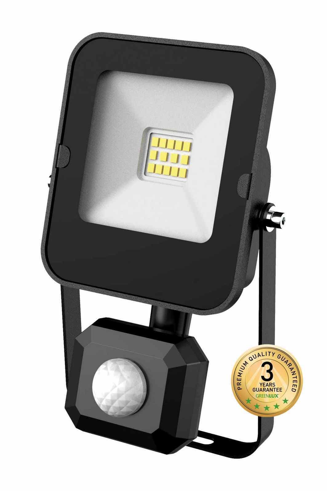 ALFA PIR SMD 10W CW 1100/1350lm - Reflektor LED s PIR čidlem pohybu