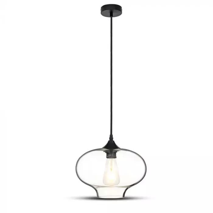 Závesné svietidlo Glass 280 E27 transparené VT-7229 (V-TAC)