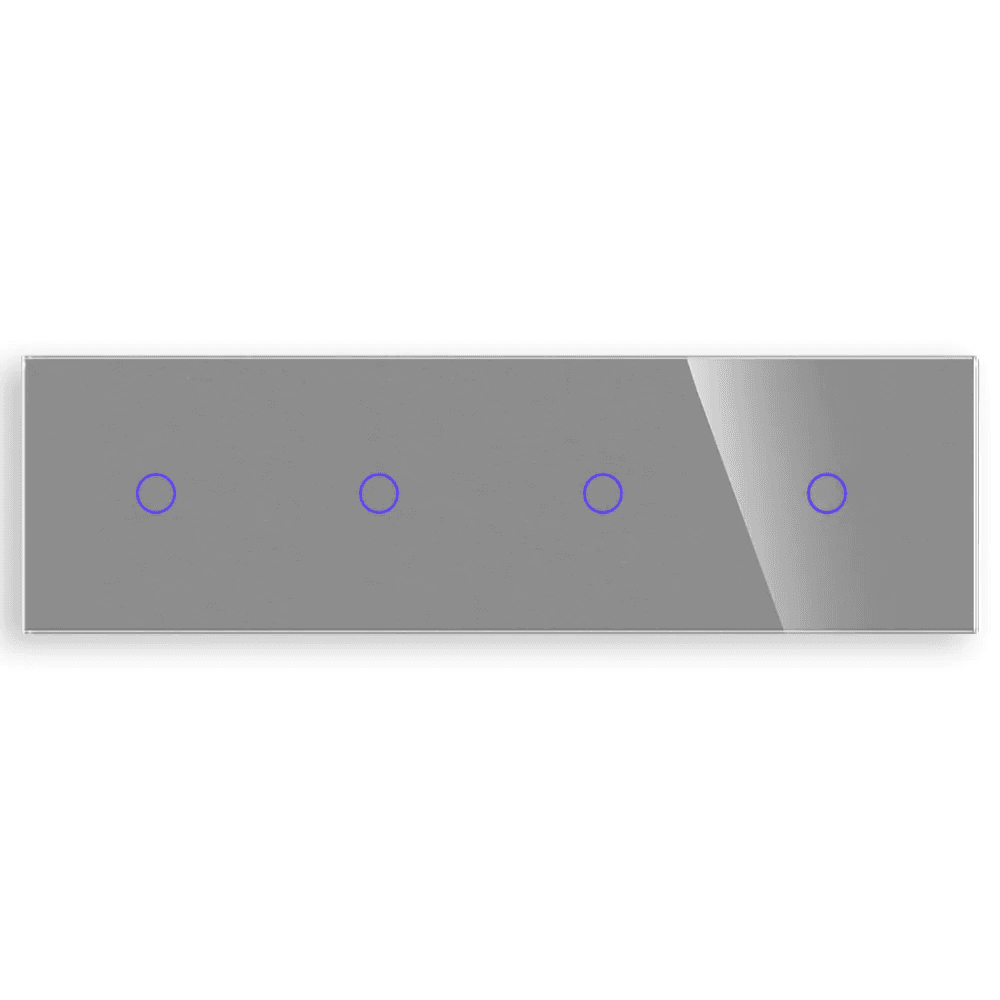 Revolo Touch štvoritý sklenený panel C1/C1/C1/C1-012 - Strieborný