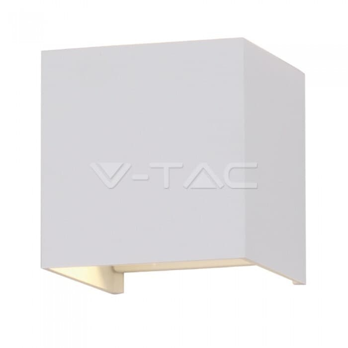Nástenné LED svietidlo štvorcové 12W, 3000K, 1100lm, IP65, biele VT-759 (V-TAC)